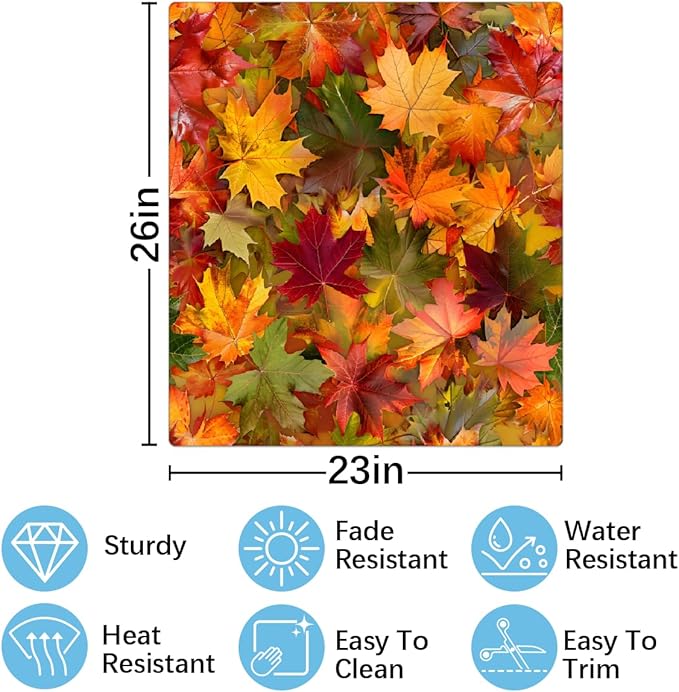 Autumn Color Maple Leaves Dishwasher Magnet Cover for The Front Magnetic Dishwasher Door Covers Dish Washer Sticker Wrap Home Decorative Appliances Panel Decal Kitchen Decor 23" x 26" (Magnetic)