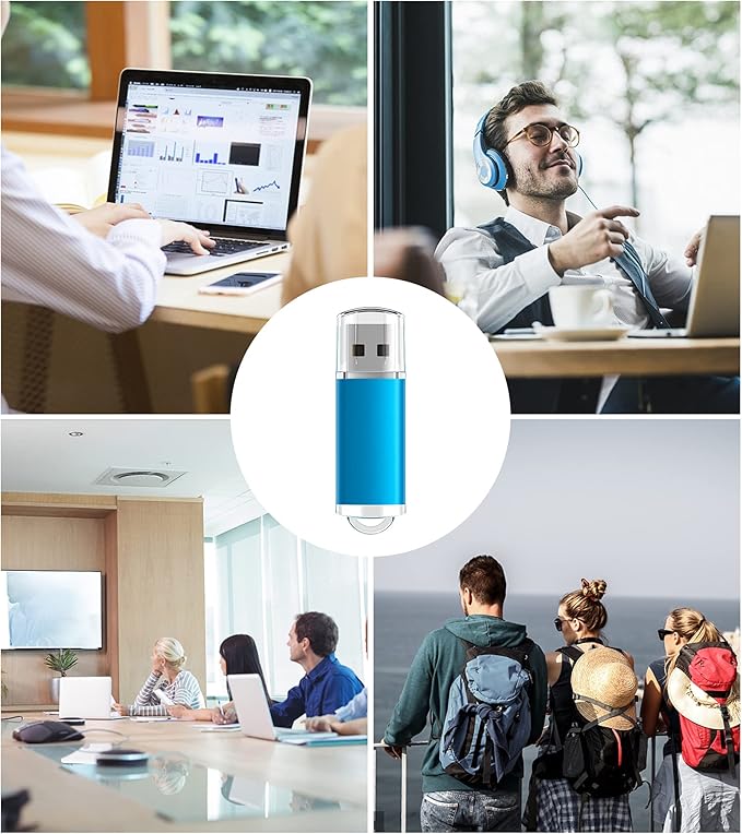 TOPESEL 128GB USB 3.0 Flash Drive, High Speed Thumb Drive USB Flash Drive USB Memory Stick for Data Storage (Blue)