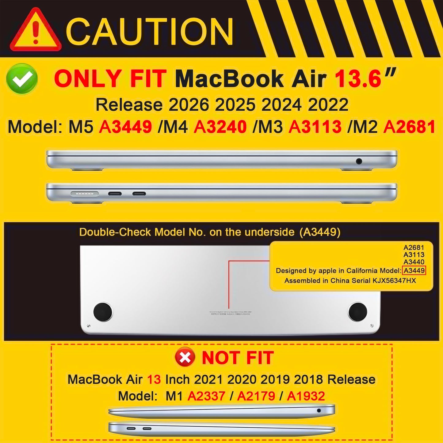 MEEgoodo Case for M5/M4/M3/M2 MacBook Air 13.6 inch 2026 2025 2024 2022, Fit Model A3449/A3240/A3113/A2681, Case Compatible with MacBook Air 13 inch, Pink Groovy Emoji