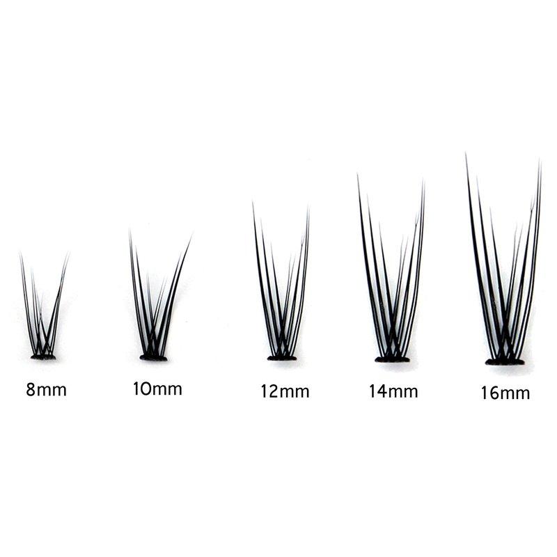 Bodermincer 120pcs D Curl 12D Fish Tail Lash Clusters Natural Soft Long PBT Mink False Eyelashes Individual Lashes Handmade Fake Eyelashes Extension (10mm)