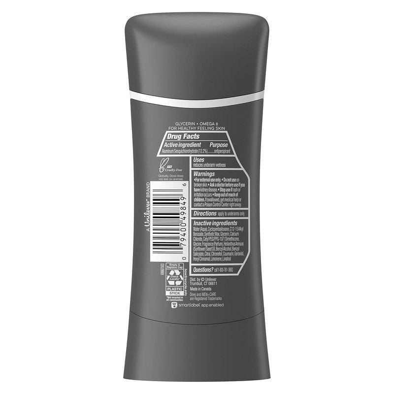Dove Men + Care Antiperspirant Stick | 48-Hour Sweat Protection with Shea Butter - 2 Count, 2.6 oz