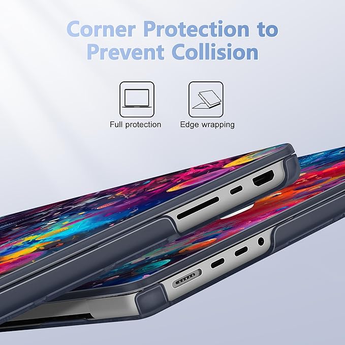 Lepeoac for MacBook Pro 16 inch Case M1 M2 M3 M4 M5 Pro/Max with Liquid Retina XDR, Release 2021-2025 2026 A3429 A3428, Hard Shell Case with Screen Protector & Keyboard Cover, Astronaut