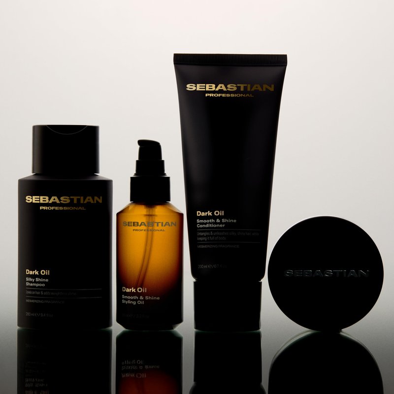 Sebastian Professional Dark Oil Smooth and Shine Styling Oil | Infused with Sandalwood, Cedarwood, & Argan Oils | Travel Size, 1 fl oz | Packaging May Vary