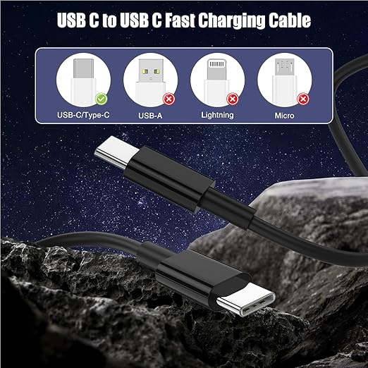 LOFPYE 3-Pack Black 3.3FT 60W USB C to USB C Cable, Type C Fast Charging Cable for iPhone Air 17 16e 16 15 Pro Plus Pro Max，for Galaxy S25/S24, for iPad Pro/Air/mini, for MacBook Pro/Air and More