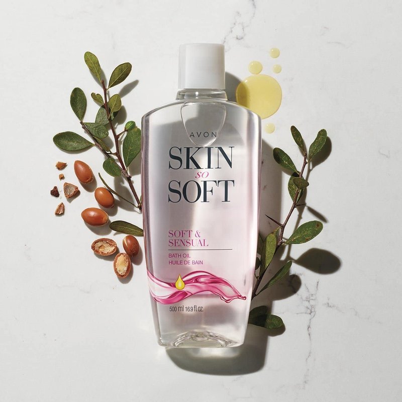 AVON Skin So Soft Bonus-Size Soft & Sensual Bath Oil for Women – 25 fl oz, Scented Moisturizer for Dry Skin – Deeply Hydrating Body Oil for Bath & Shower – Softens & Smooths Skin