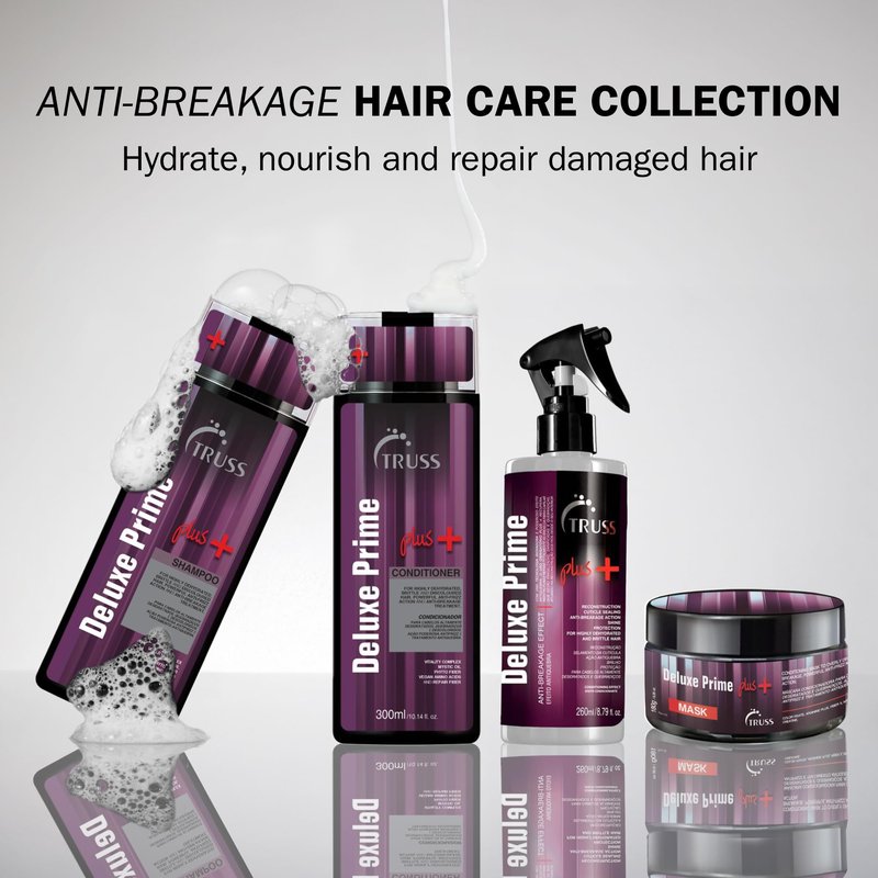 TRUSS Deluxe Prime + Deep Conditioner - Anti Frizz & Damaged Hair Treatment - Moisturizing Conditioner for Restored Hair Shine - Powerful Hair Care with an Anti Breakage Effect (10.4oz)
