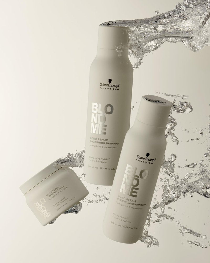BlondMe Bond Repair Nourishing Shampoo for Blonde Hair, 10.1 Fl Oz | Adds Moisture and Softness | Strengthens, Repairs, & Prevents Breakage |For Blonde, Lightened, & Grey Hair