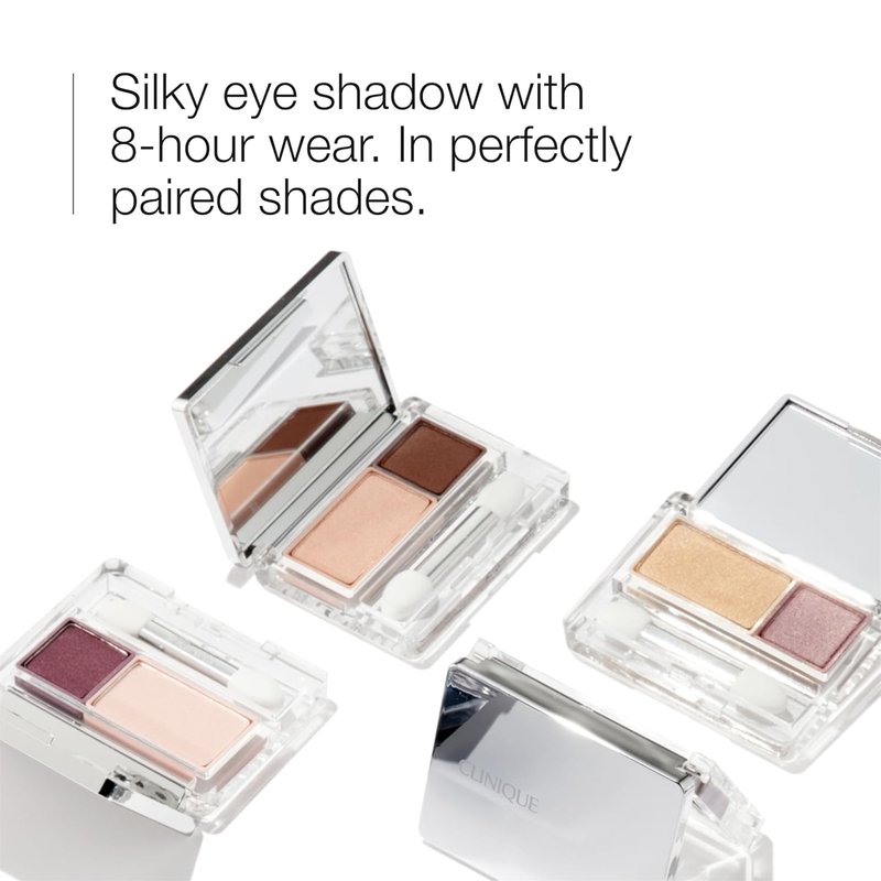 Clinique All About Shadow Duo Eye Shadow - Buildable, Long-Wearing Color | Smooth Application for Sensitive Eyes