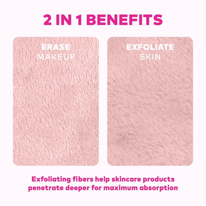 The Original MakeUp Eraser 7-Day Set, Erase All Makeup with Just Water, Including Waterproof Mascara, Eyeliner, Foundation, Lipstick, Sunscreen, and More! Cheeky Neutrals, 7ct.
