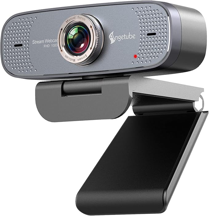 Angetube 1080P Webcam with Microphone, HD Streaming Webcam/USB Auto Focus Web Camera/Cam f Compatible with/Zoom/Skype/Teams