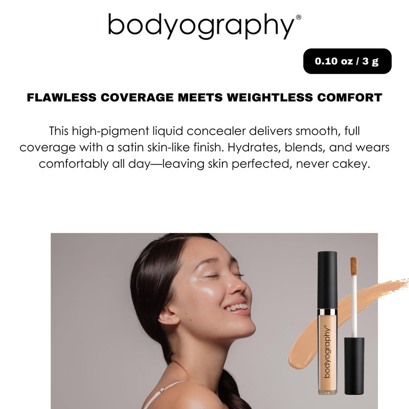 Skin Slip Full Coverage Concealer - L2 Warm Light by Bodyography for Women - 0.1 oz Concealer