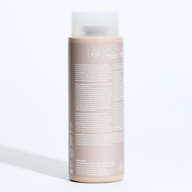Super Smooth Conditioner for Frizzy Hair - Controls Frizz & Adds Softness | 33.8 Fl Oz