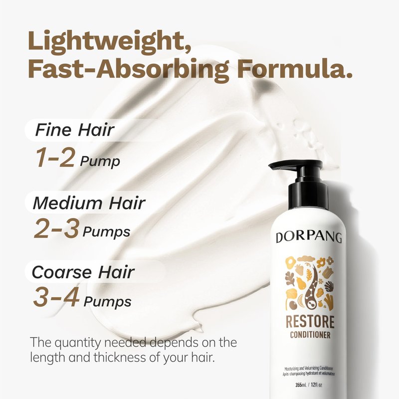 DORPANG Deep Conditioner for Damaged Hair, Hair Mask Keratin Treatment with KeraMatch™, Repairs Split Ends Moisturizing & Volumizing, Lightweight Color Safe Formula 12 fl oz