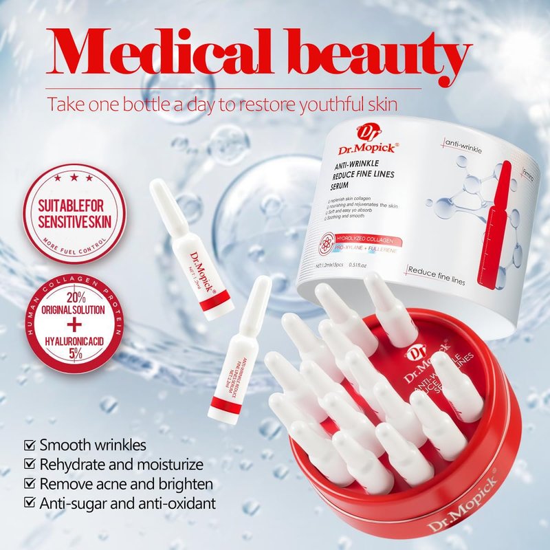 Padoro Dr.Mopick Anti-Wrinkle Essence Firming & Anti-Aging Facial Serum with Collagen Hyaluronic Acid for Smooth Skin