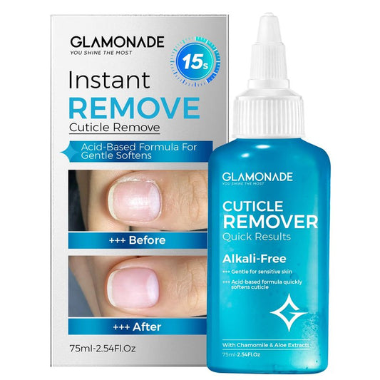 Glamonade Instant Cuticle Remover Gel: Fast-Acting Cuticle Softener for Overgrown Rough Cuticles, Salicylic Acid, Gentle for Sensitive Skin, Professional Manicure Prep & Nail Care