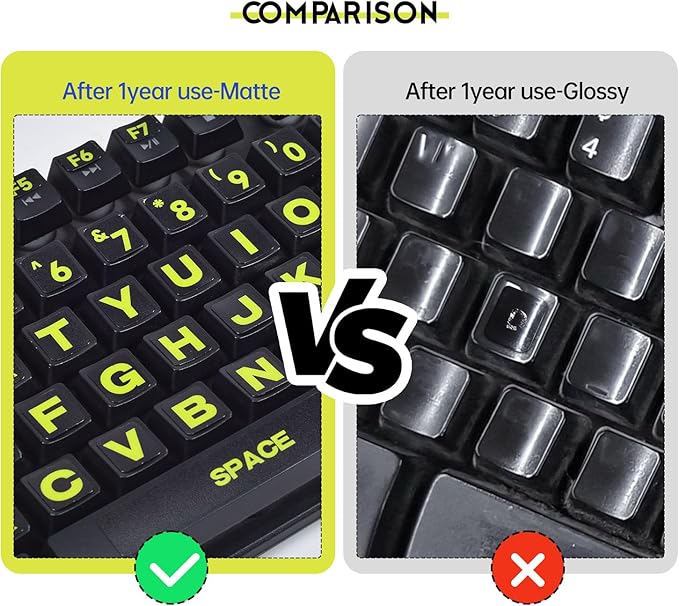 English Keyboard Letter Stickers Full Size Universal PC Computer Laptop Desktop Keyboard Replacement English Keyboard Stickers, QWERTY Alphabet KeyboardStickers -1PCS
