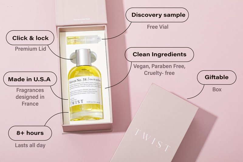 Twist - Heaven No. 38 - Eau De Parfum Inspired by A.ngel, Long-Lasting Perfume For Women, Paraben Free, Vegan, Clean Ingredients, Fragrance Spray 100 ml | 3.4 fl. oz.