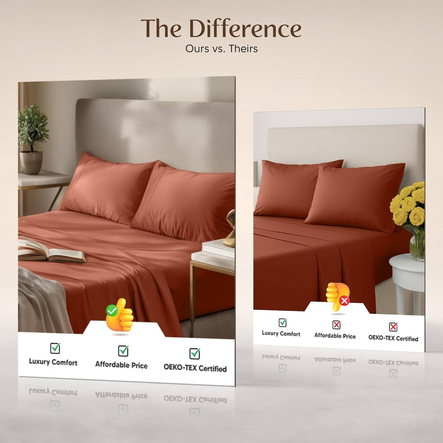 Utopia Bedding Twin Sheet Set - Soft, Breathable Microfiber 3-Piece Bed Sheets | Oeko Tex Certified, Orange