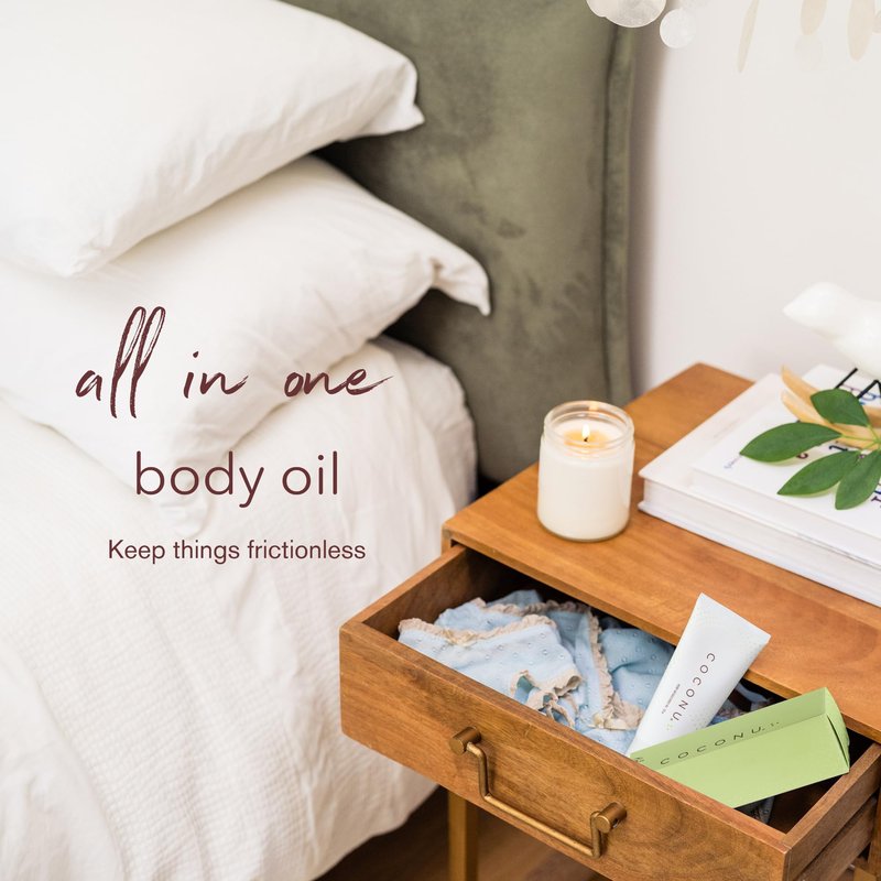 Coconu Hemp Infused Moisturizing Oil | Organic Coconut Oil Formula | Nourishing Skin Oil | Fragrance-Free | 3 oz