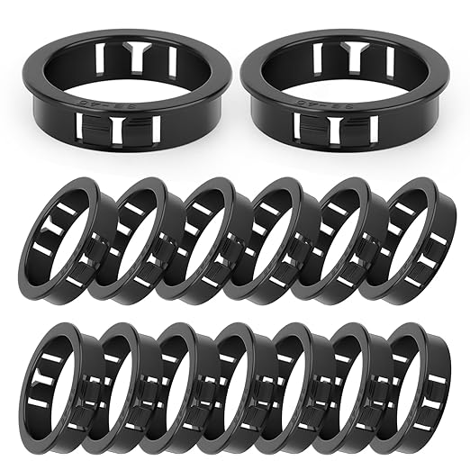 GAGIRA 15PCS 1-3/4" Black Cable Snap Bushing Grommet, Snap in Cord Bushing Protect Cables