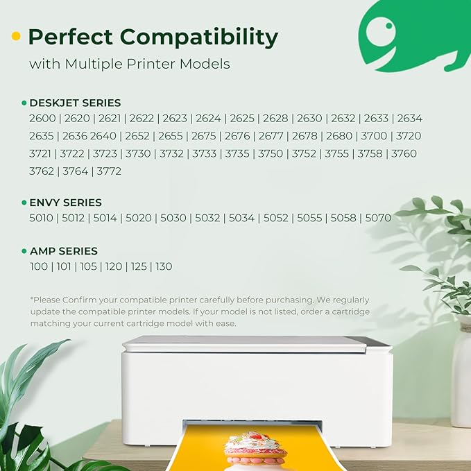 65XL for HP 65 Ink Cartridges Black/Color Combo Pack for Deskjet 3700 3755 3752 Envy 5055 5052 Deskjet 2652 2600 2655 2636 2622 2621 2620 3720 Printers for HP Ink 65 XL for HP65 Ink Cartridges