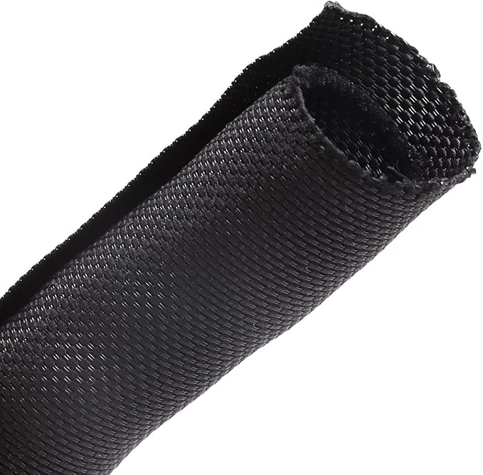 Automotive Wire Sheathing Split Wire Loom Braided Mesh Woven Cable Sleeve for Wires/Cable Cord Protector (1/2" - 28 Feet)