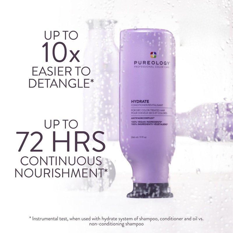 Pureology Hydrate Conditioner - Nourishing Formula for Dry & Color-Treated Hair | Vegan Moisture Restoration