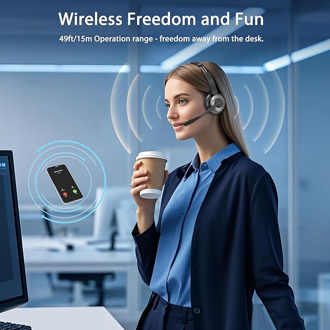 Wireless Headset with Microphone
