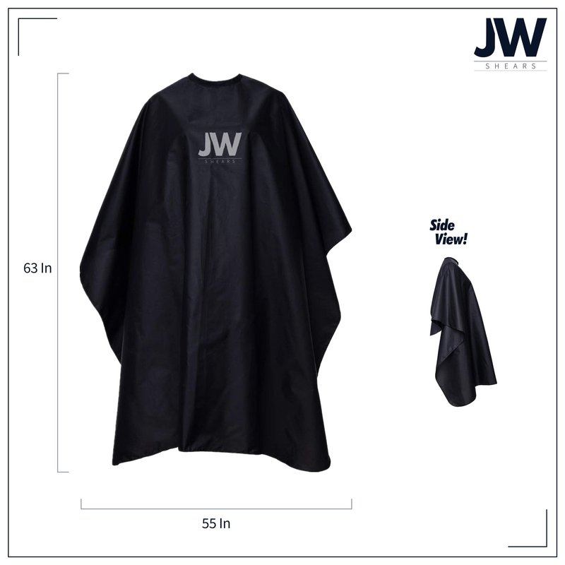 JW Professional Shears R Combo Series - Hair Cutting & Thinning Scissors, Cape & Comb Combo/Shears Stainless Steel (S1-Combo)