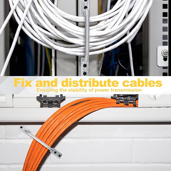 Yaocom 50 Pcs Distribution Rings Aluminum D Ring for Sorting Out Electric Cables, Cable Management, for Commercial and Residential Use, Silver (5 Inch)