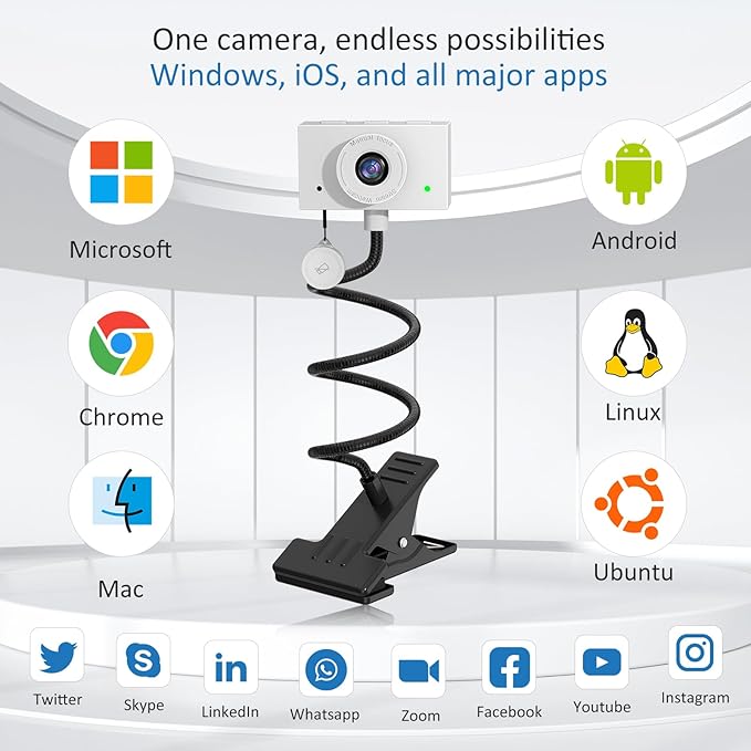 Majiphi Webcam for PC, 1080 Streaming Camera, Web Camera for Desktop/Laptop Computer Webcam with Microphone, Plug and Play USB Web Cam, for Live Streaming, Video Calls