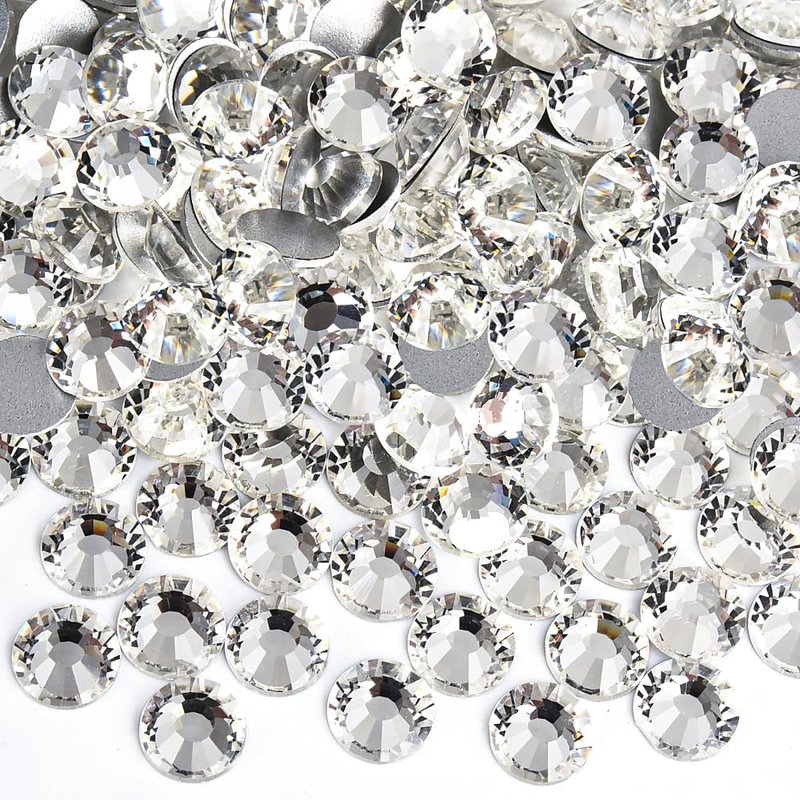 Blinginbox Flatback Rhinestones Bulk,14400pcs Crystal Round Loose Gemstones Glass Rhinestones for Crafts Makeup Nail Art Clothes Shoes DIY Decorations(SS20,4.6-4.8mm,Aquamarine AB)