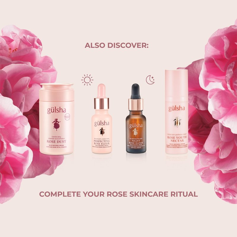 GULSHA ULTIMATE ROSEWATER, Natural Rosa Damascena Flower Water, Cleanses, Nourishes and Tones Skin, Restores Radiance to Your Skin, Free from Chemicals, 100% Natural Glow Rose Essence, 100ml/3.38 FlOz