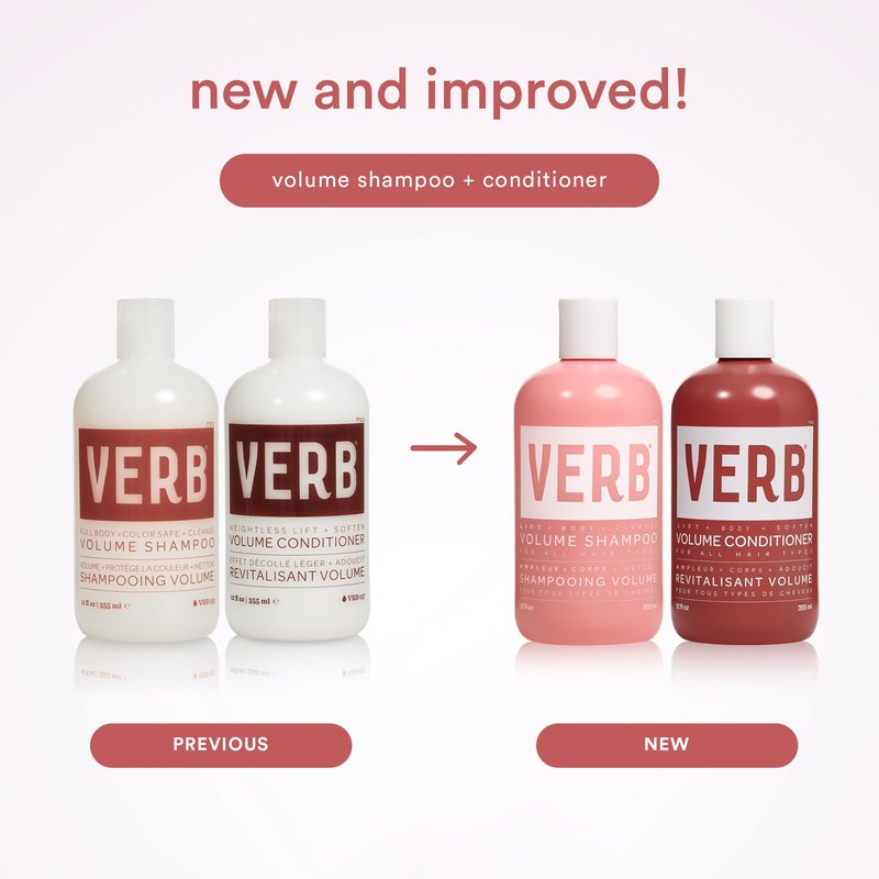 VERB Volume Conditioner 12 fl oz- Softens, Detangles + Lifts Flat Hair- Sulfate, Paraben and Gluten Free