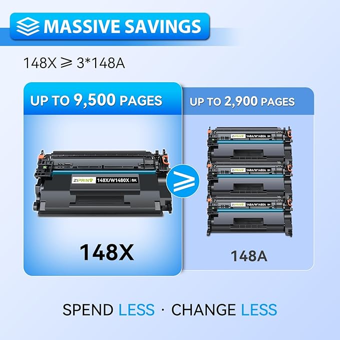 148X Black Toner Cartridge 1 Pack