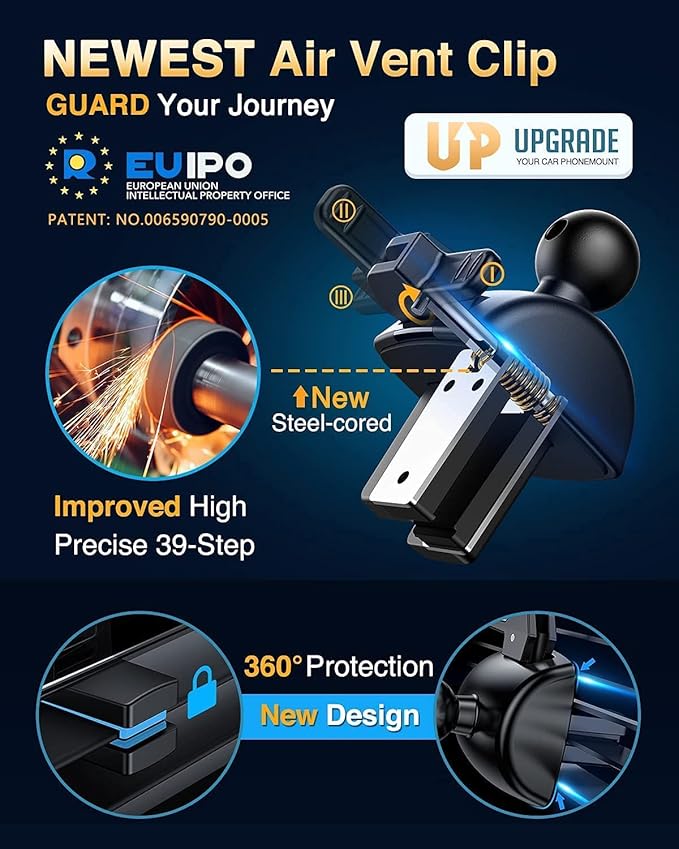 VANMASS Phone Holders for Your Car [Super Suction Cup] Cell Phone Mount Car Dashboard Windshield Vent Desk Fit for iPhone 17 Pro Max 16 15 14 Universal Handsfree Automobile Vehicle Cradle,Blue