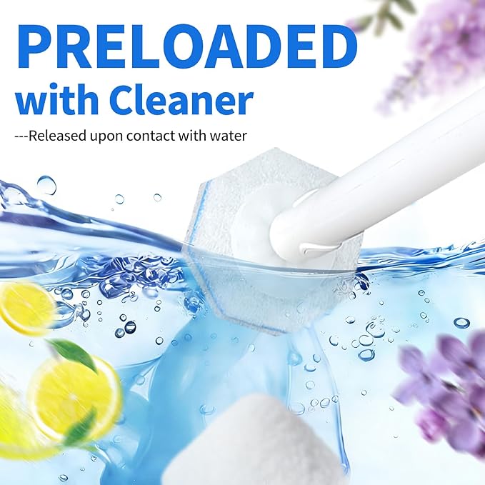 100 Count Toilet Wand Refills for Clorox ToiletWand, 4X Cleaning Power Toilet Bowl Cleaner Refill Pads for Clorox, Disposable Toilet Brush for Bathroom Cleaning，Light Scent