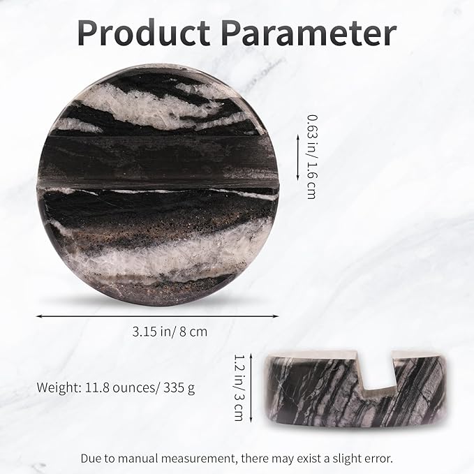 ZJL Marble Phone Stand for Desk - Cell Phone Holder for Nightstand Office Decor Telephone Boho Black Marble Kitchen Accessories