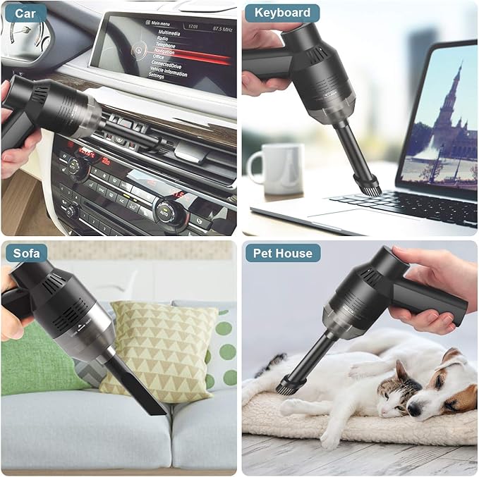 HONKYOB [Upgrade] Mini Vacuum Cordless Vacuum Keyboard Cleaner Rechargeable,for Cleaning Dust,Hair,Crumbs,Eraser Scrap,Laptop,Pet House,Sewing Machine