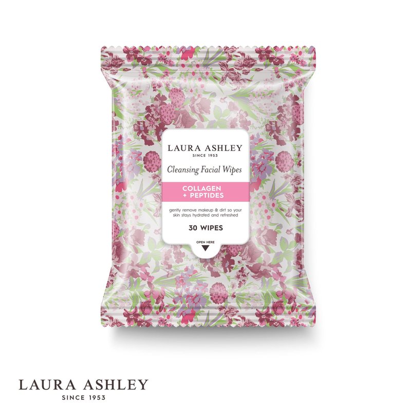 Laura Ashley 4 Pack Face Wipes for Women - Cleansing Makeup Remover Wipes with Vitamin C, Retinol, Hyaluronic Acid - 120 Pcs