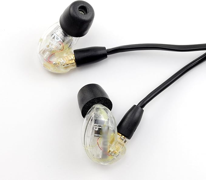 NANLANFAN Replacement Memory Foam Ear Tips for Shure SE215 PRO SE215 SE112 SE315 SE425 SE535 SE846 Aonic4 Aonic5 Earphones, Ultimate Comfort, 3 Pairs (Black, SML)
