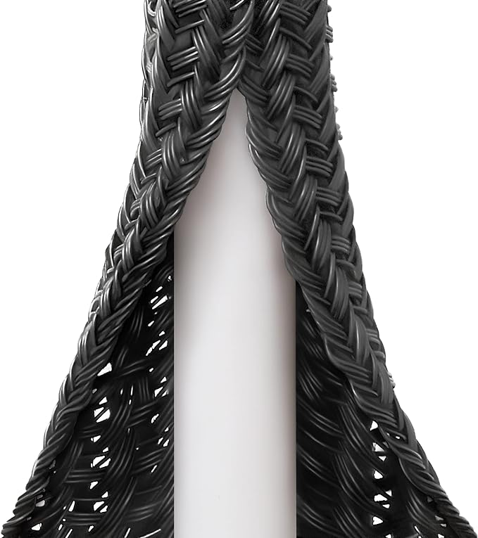 ZhiYo Cable Sleeve, 20ft, 1/4 inch, Black
