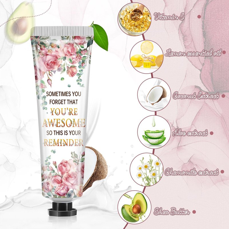 Swiffen 48 Sets Inspirational Hand Cream Gifts for Women Bulk, Teacher Appreciation New Job Gift Bridal Wedding Favors for Lady Friend Coworker, Travel Size Lotion for Women Birthday with Organza Bags