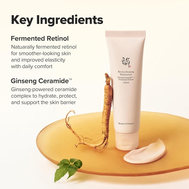 Revive Firming Moisturizer - Ginseng Ceramide & Fermented Retinol for Dry Skin | 60ml (2.02 fl. oz)