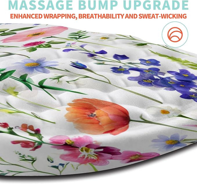 Kuosgm Ergonomic Mouse Pad Wrist Support with Memory Foam Massage Bulge, Carpal Tunnel Pain Relief Mousepad Wrist Rest for Mouse(12x8 inch, Flowers)