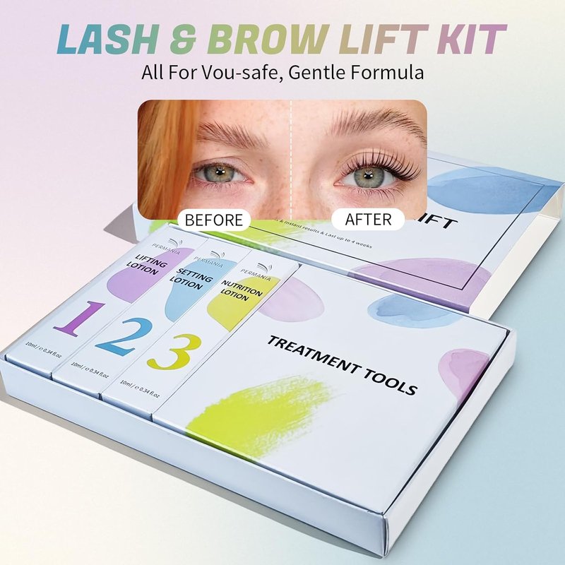 Korean Lash Lift Kit - Easy Apply Brow Lamination for Natural Results | Instant Lifting & Curling with Glue Balm