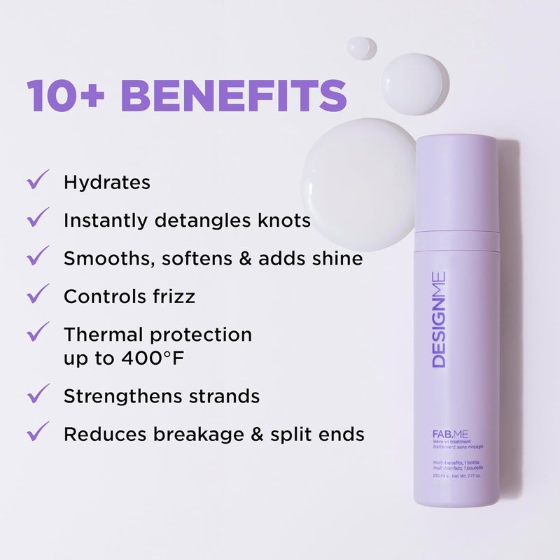 Leave-In Conditioner for Curly Hair - Multi-Benefit Lightweight Treatment Spray | Enhanced Manageability & Control