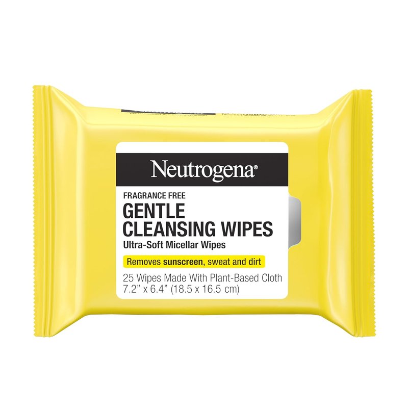 Neutrogena Gentle Facial Cleansing Wipes - Ultra-Soft Micellar Face Wipes for Sensitive Skin | 25 Count