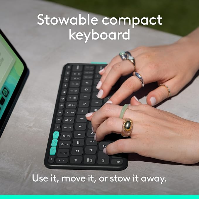 Logitech Flip Folio, Keyboard Case for iPad Pro 11-inch (M4 & M5) & iPad Air 11-inch (M2, M3 & M4)(5th Gen) - Protective & Stowable Bluetooth Keyboard Case, Multi-Device - Midnight Black