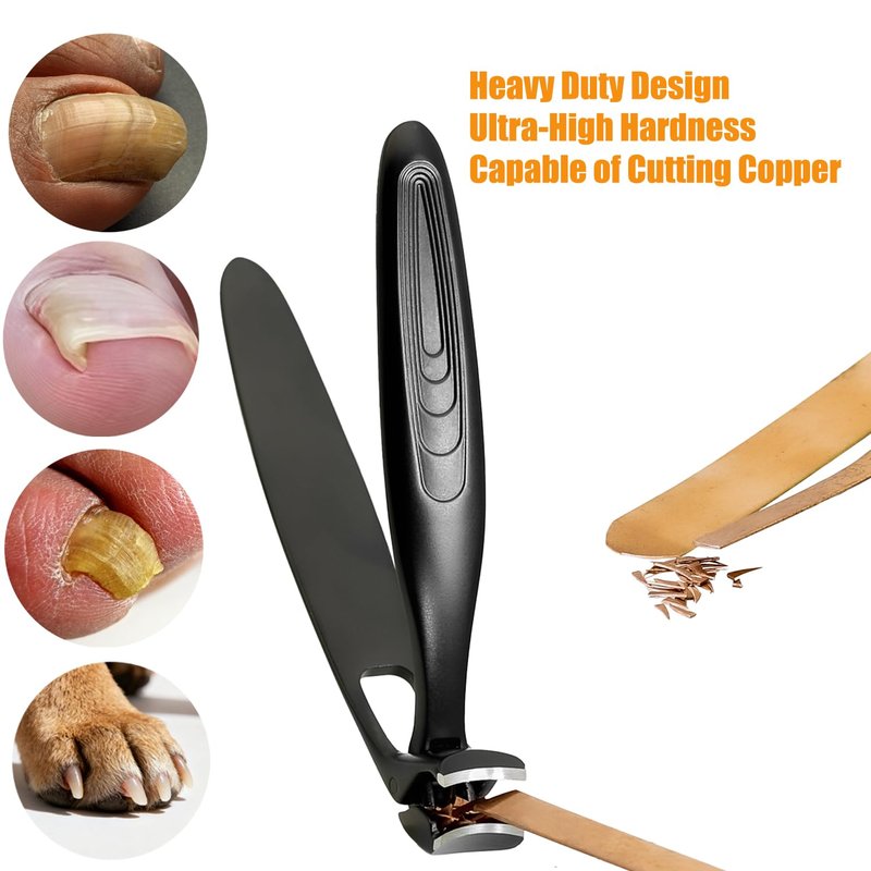 Precision Stainless Steel Heavy Duty Angled Head,Wide Jaw Clippers for Seniors and Man,Ingrown Toenail,Thick Nail.Long Handle, Extra-Large Slanted Nail Cutter.Men,Women,Elderly. (5PCS)
